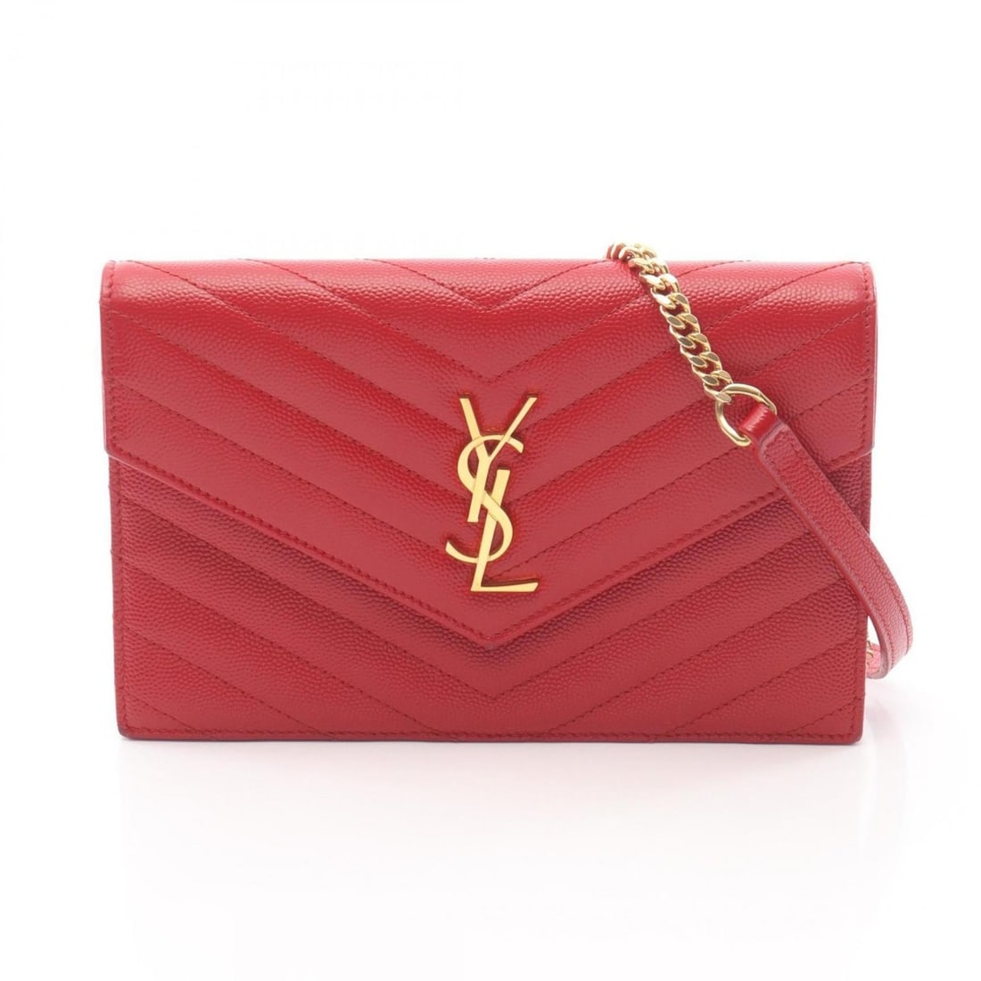 Yves Saint Laurent Saint Laurent Paris Cassandra Envelope Shoulder Bag, Leather, Women's, Red,: --- Catalog ---Category: SizeSize (HxWxD): 12cm x 19cm x 4cm / 4.72'' x 7.48'' x 1.57''Category: DesignType: Shoulder bagColor: Red colorGender: WomenMaterial: Leather Category: GeneralMPN: 857605Bran