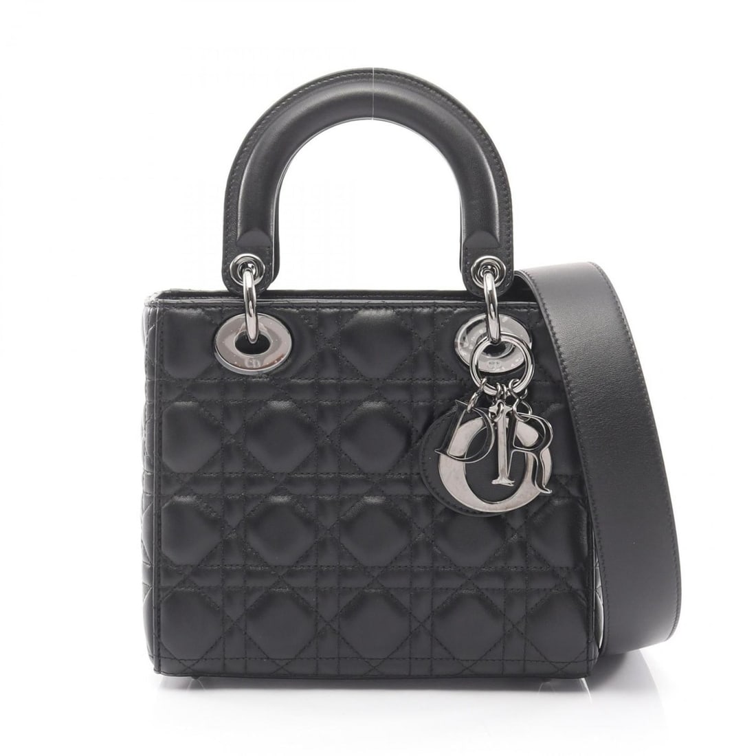 Christian Dior Dior LADY DIOR MY ABCDIOR Lady Small Cannage Handbag, Leather, Women's, Black: --- Catalog ---Category: SizeSize (HxWxD): 17cm x 20cm x 8cm / 6.69'' x 7.87'' x 3.14''Category: DesignType: HandbagColor: BlackGender: WomenMaterial: Leather Category: GeneralBrand: Christian Dior---