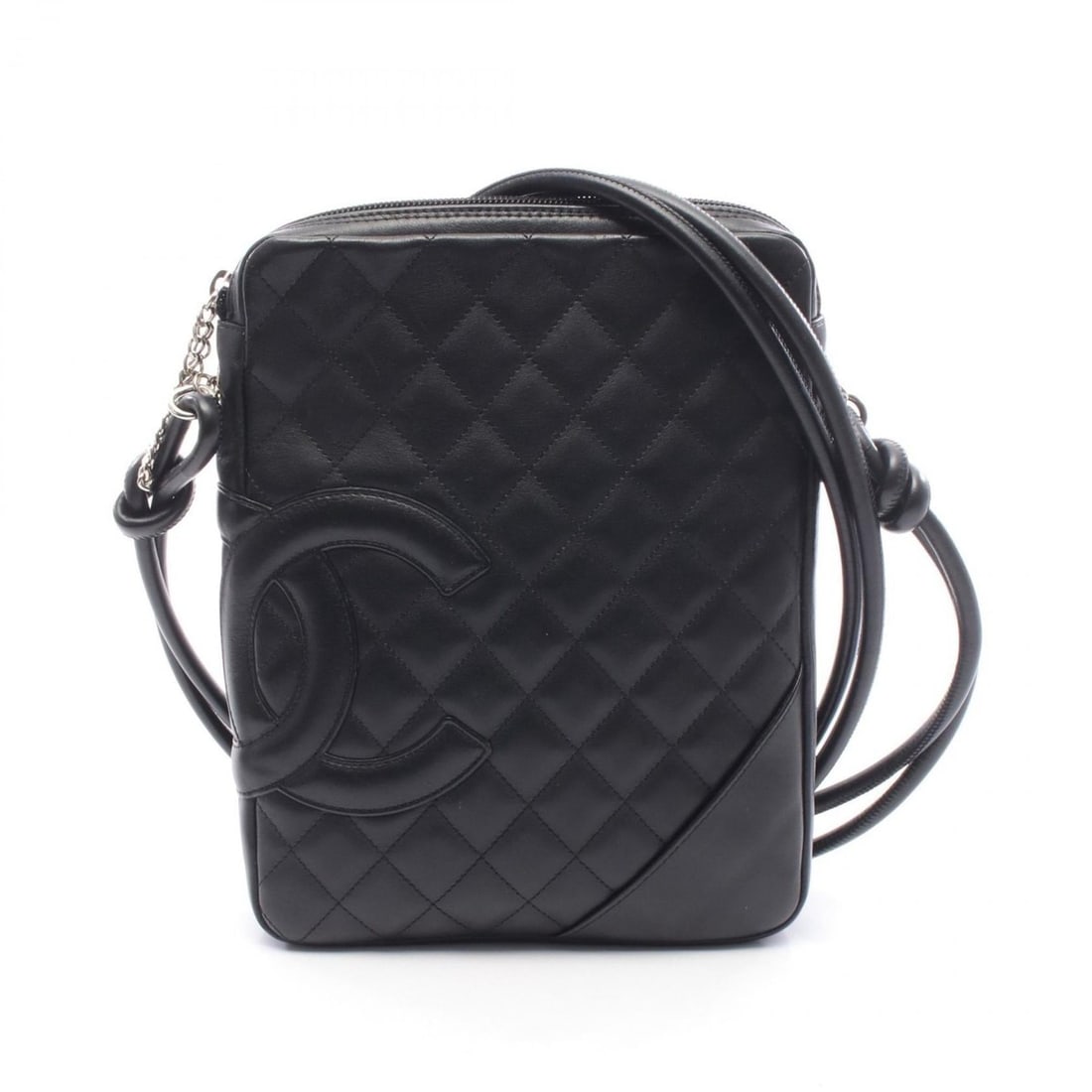 CHANEL Cambon Line Shoulder Bag, Leather, Women's, Black: --- Catalog ---Category: SizeSize (HxWxD): 25cm x 19cm x 3cm / 9.84'' x 7.48'' x 1.18''Category: DesignType: Shoulder bagColor: BlackGender: WomenMaterial: Leather Hardware Color: SilverCategory: Gene