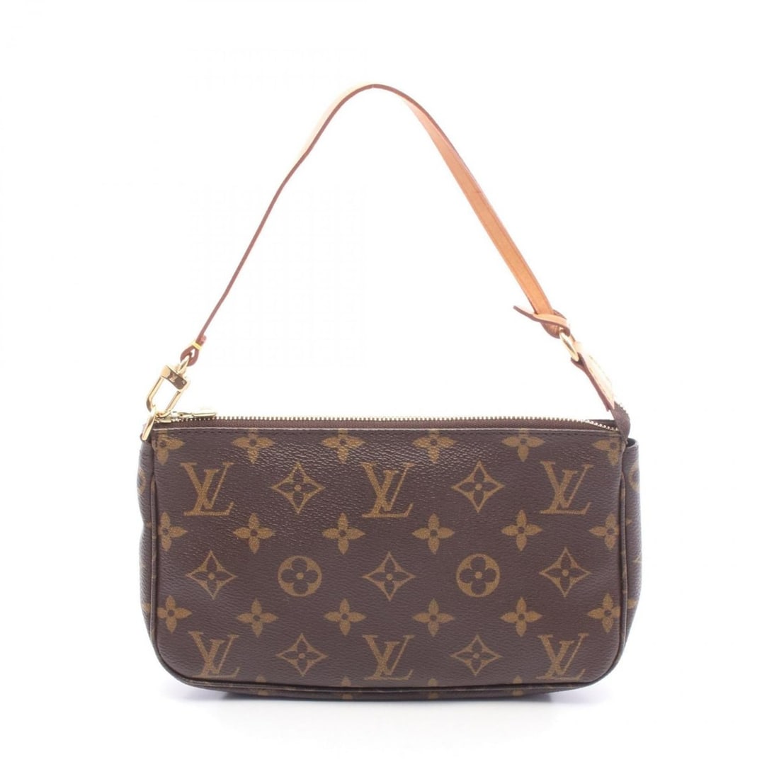 Louis Vuitton Pochette Accessoires Handbag, Coated Canvas and Leather, Monogram, Women's, Brown, (1 of 10)