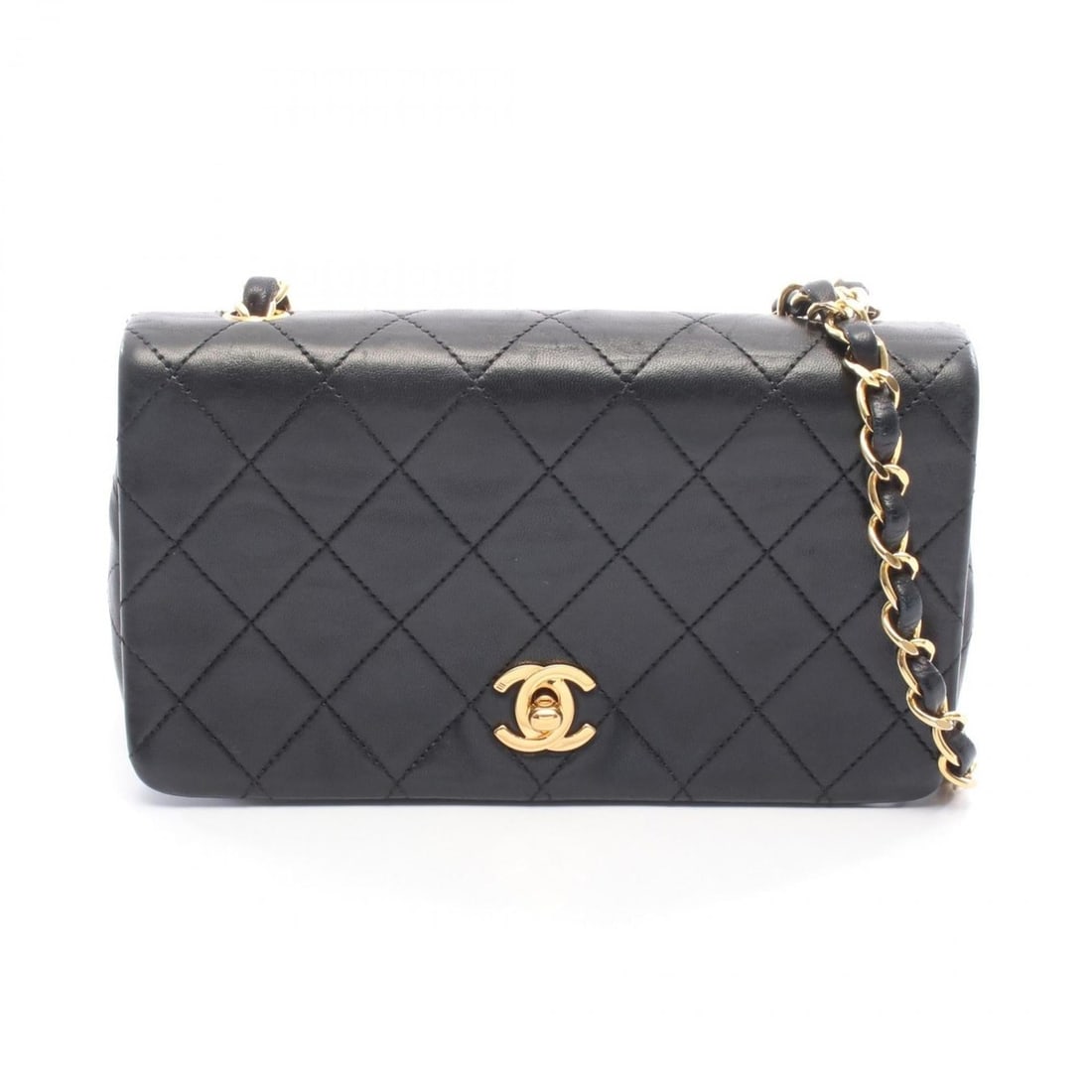 CHANEL Mini Matelasse Full Flap Shoulder Bag in Lambskin Leather, Black (1 of 20)