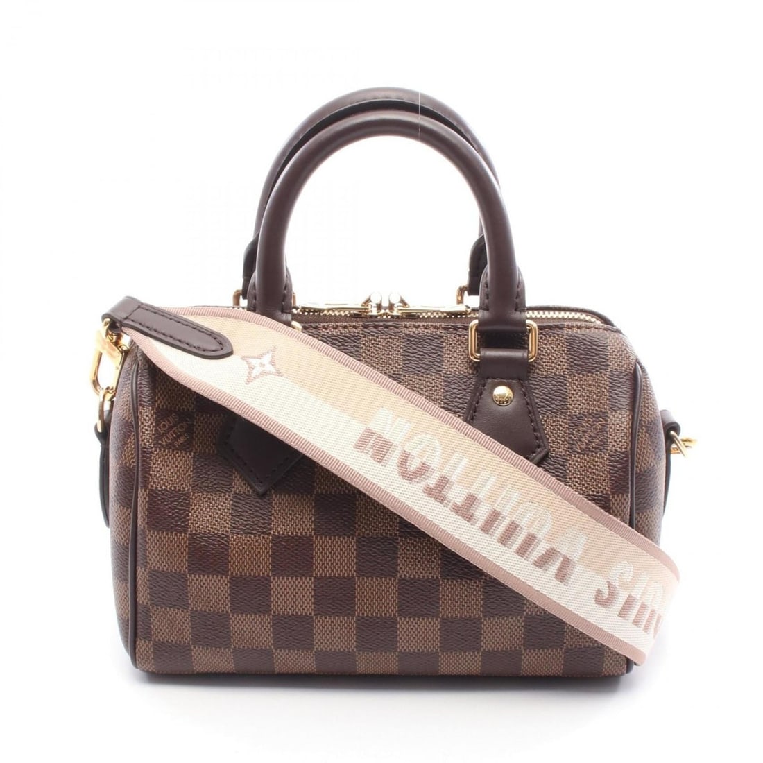 Louis Vuitton Speedy Bandouliere 20 Handbag, Coated Canvas and Leather with Damier Leather, Brown,: --- Catalog ---Category: SizeSize (HxWxD): 15cm x 20.5cm x 11cm / 5.9'' x 8.07'' x 4.33''Category: DesignType: HandbagColor: Brown, EbeneGender: WomenMaterial: Coated canvas , Leather Category: Genera