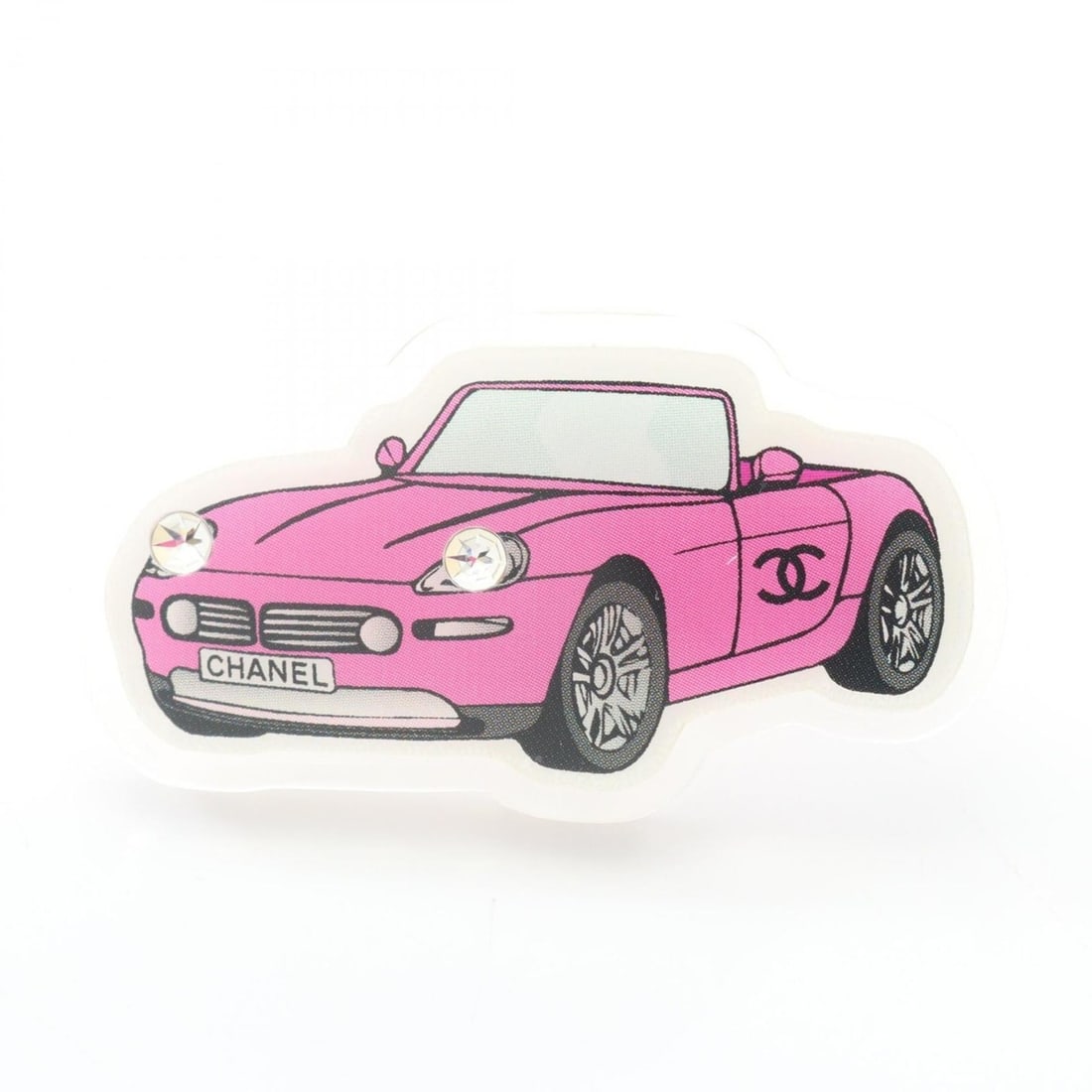 CHANEL Coco Mark Car Motif Brooch, Plastic, Women's, Pink and Clear, D24C: --- Catalog ---Category: SizeSize (HxWxD): 2.5cm x 4.6cm / 0.98'' x 1.81''Category: DesignType: BroochColor: Clear, PinkGender: WomenMaterial: PlasticCategory: GeneralMPN: D24CBrand: Chanel--- Item Li
