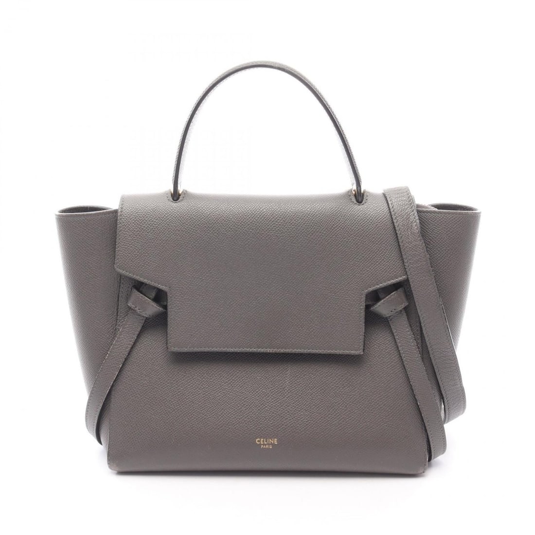 Celine BELT BAG MICRO handbag in leather, gray, women's, 189153: --- Catalog ---Category: SizeSize (HxWxD): 21cm x 24cm x 13cm / 8.26'' x 9.44'' x 5.11''Category: DesignType: HandbagColor: GrayGender: WomenMaterial: Leather Category: GeneralMPN: 189153Brand: Celine