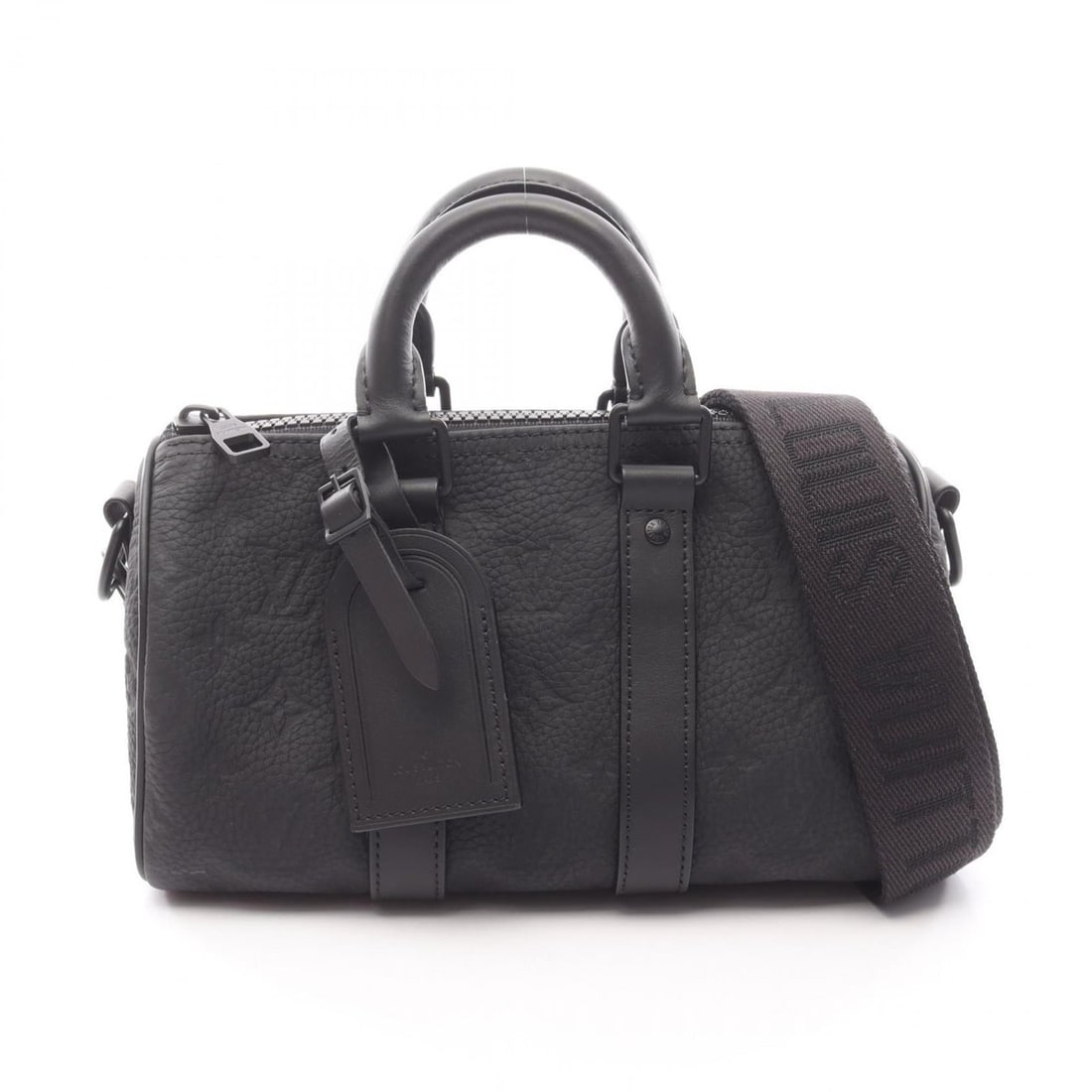Louis Vuitton Keepall Bandouliere 25 Handbag in Monogram Taurillon Leather, Men's, Black, M20900 (1 of 15)
