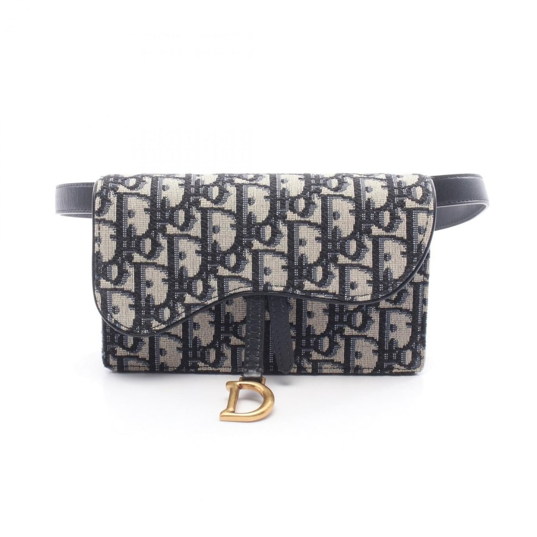Christian Dior Dior Oblique Waist Bag/Body Bag, Canvas, Women's, Navy/Beige, S5619CTZQ_M928 (1 of 9)