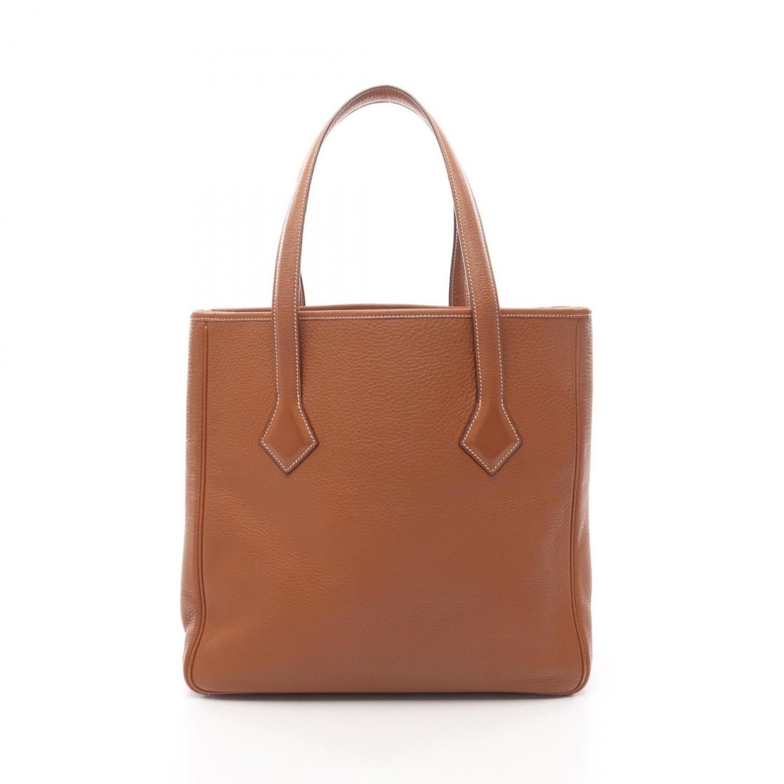 Hermes Hermès Victoria Cabas 32 Tote Bag in Taurillon Clemence Leather, Brown, Women's, 047589CK (1 of 11)