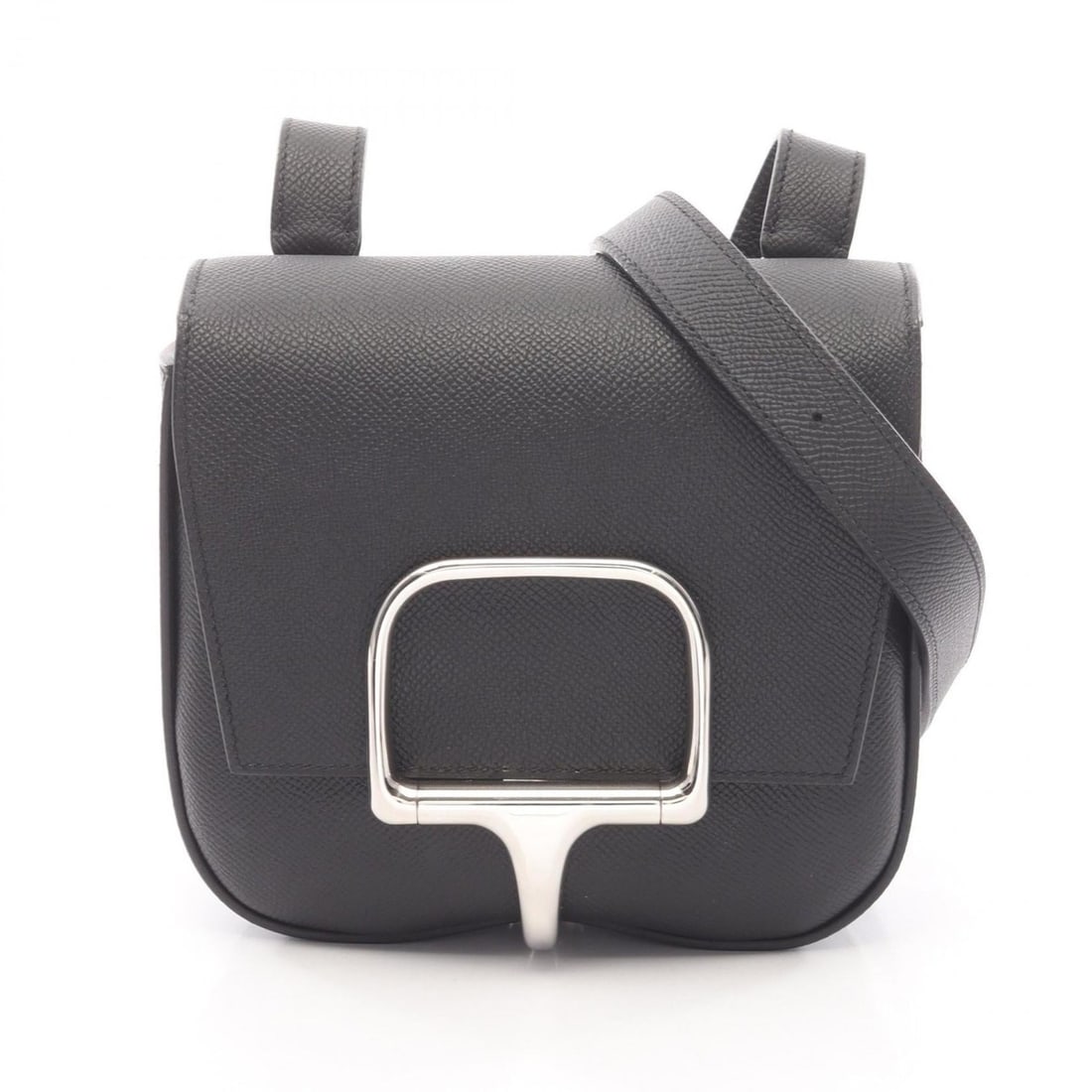 Hermes Hermès Della Cavalleria Mini Shoulder Bag, Leather, Epsom Women's, Black, 082226CK: --- Catalog ---Category: SizeSize (HxWxD): 16cm x 17cm x 5cm / 6.29'' x 6.69'' x 1.96''Category: DesignType: Shoulder bagColor: BlackGender: WomenMaterial: Leather Leather/Fur Type: Epsom leatherCateg
