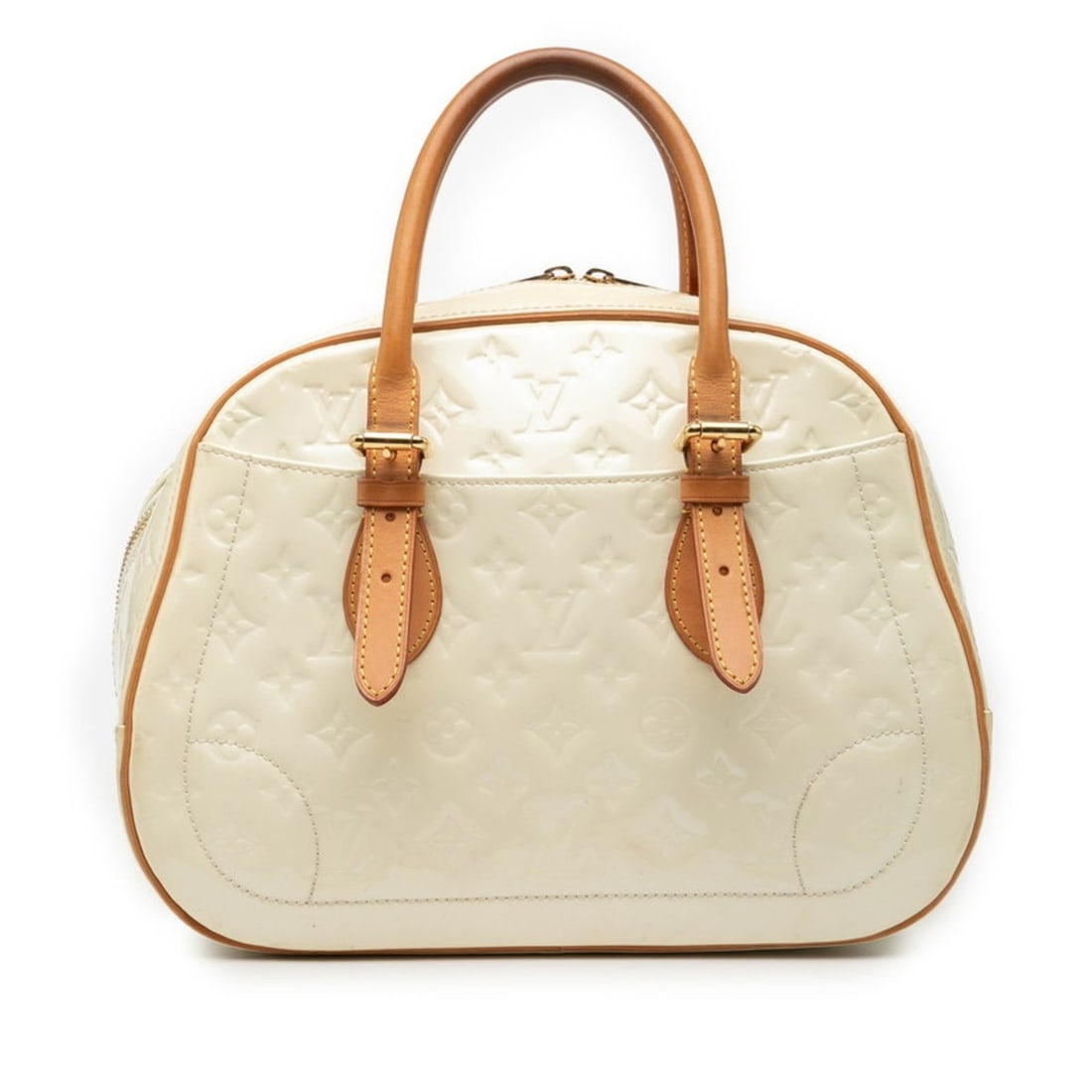 Louis Vuitton Monogram Vernis Summit Drive Handbag M93514 in Perle Ivory and White Patent Leather: --- Catalog ---Category: SizeSize (HxWxD): 24cm x 30cm x 13cm / 9.44'' x 11.81'' x 5.11''Category: DesignType: HandbagColor: Ivory, Pearl, WhiteGender: WomenMaterial: Patent leather Category: GeneralM
