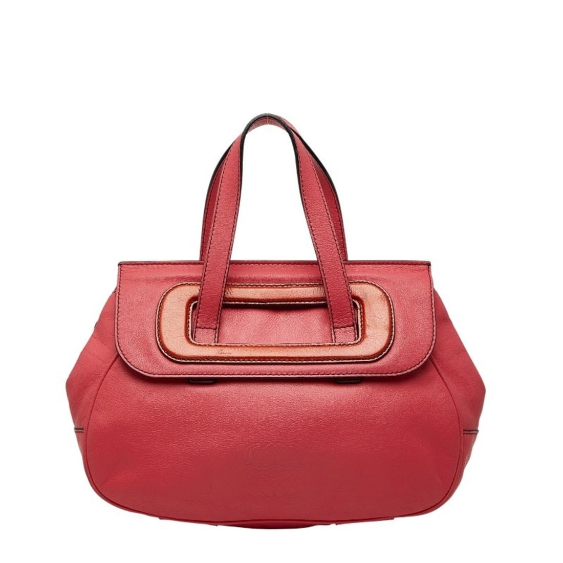 LOEWE Anagram Handbag in Pink and Red Leather for Women: --- Catalog ---Category: SizeSize (HxWxD): 22cm x 32cm x 11cm / 8.66'' x 12.59'' x 4.33''Category: DesignType: HandbagColor: Pink redGender: WomenMaterial: Leather Category: GeneralBrand: Loewe--- Ite