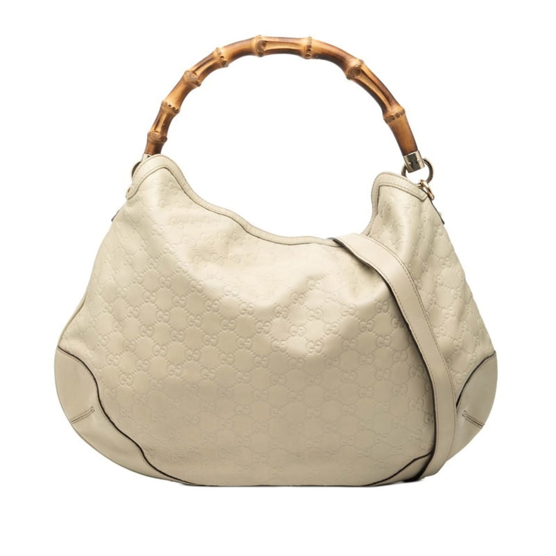Gucci Guccissima Bamboo Handbag/Shoulder Bag 2WAY 169976 Beige Ivory Leather Women's GUCCI: --- Catalog ---Category: SizeSize (HxWxD): 38cm x 46cm x 1.5cm / 14.96'' x 18.11'' x 0.59''Category: DesignType: Handbag, Shoulder bagColor: Beige, IvoryGender: WomenMaterial: Leather Category: Genera