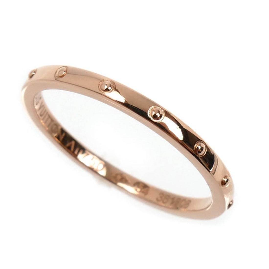 LOUIS VUITTON 18KPG Pink Gold Miniberg Amplese Ring, Size 54, 2.1g, Women's: --- Catalog ---Category: SizeWeight: 2.1g / 0.07oz.JP Size: 14US Size: 7Category: DesignType: Band ringGender: WomenMaterial: Pink gold (18K)Category: GeneralBrand: Louis VuittonCountry of Origin: Fra