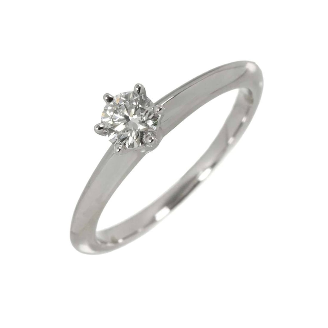 Tiffany & Co. Solitaire Ring, Size 8, 0.26ct Diamond, Platinum: --- Catalog ---Category: SizeJP Size: 8US Size: 4.5Category: DesignType: Band ringStone: DiamondGender: WomenMaterial: Platinum 950Category: GeneralBrand: Tiffany--- Item List ---Section: ConditionRan