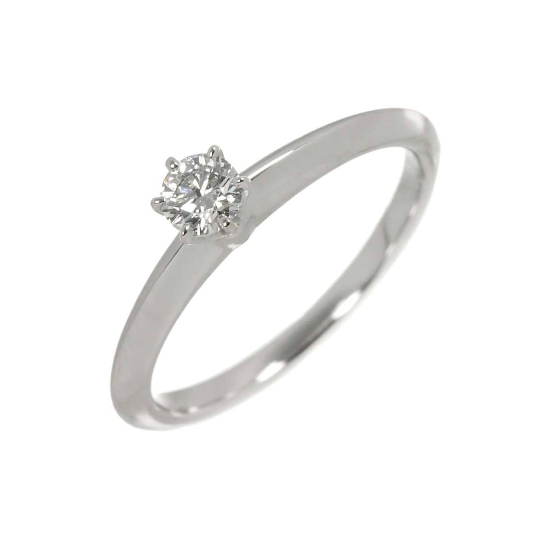 Tiffany & Co. Solitaire Ring, Size 11.5, 0.21ct Diamond, Platinum: --- Catalog ---Category: SizeJP Size: 11.5US Size: 6Category: DesignType: Band ringStone: DiamondGender: WomenMaterial: Platinum 950Category: GeneralBrand: Tiffany--- Item List ---Section: ConditionRa