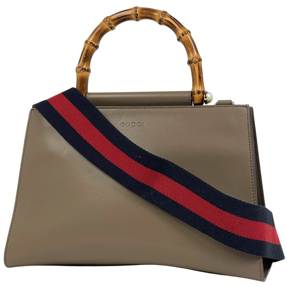 Gucci Bamboo Handbag with Logo, 2-Way Shoulder Bag, Sherry Line Handbag, Beige Leather, 459076,: --- Catalog ---Category: SizeSize (HxWxD): 19cm x 30cm x 11cm / 7.48'' x 11.81'' x 4.33''Category: DesignType: Handbag, Shoulder bagColor: BeigeGender: WomenMaterial: Leather Category: GeneralMPN: 459