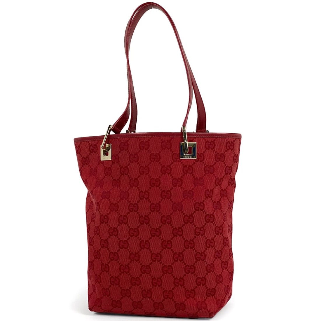 Gucci GG Print Tote Bag, Handbag, Canvas, Red, 0021099, Women's (1 of 9)
