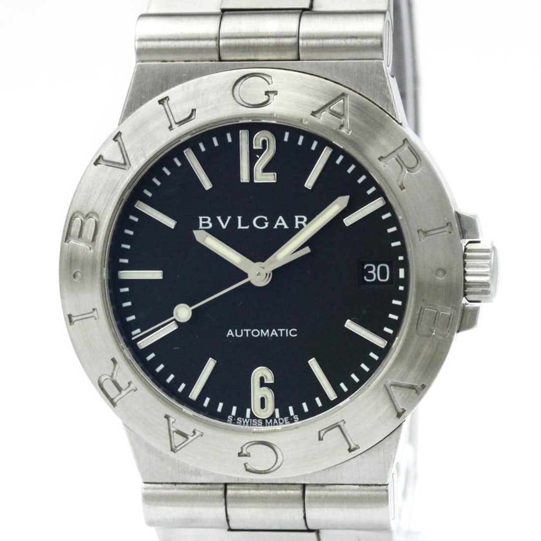 BVLGARI Diagono Sport Steel Automatic Mens Watch LCV35S Polished: --- Catalog ---Category: SizeCase Diameter: 35mm / 1.38''Category: DesignType: WristwatchStyle: Dress/FormalGender: MenColor (Dial): BlackMaterial (Band): Stainless steelMaterial (Case): Stainless