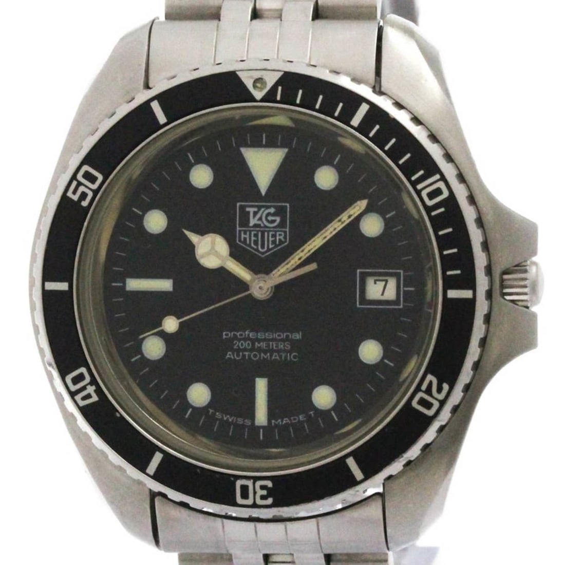 TAG HEUER Professional Stainless Steel Automatic Mens Watch 844/5 (1 of 15)