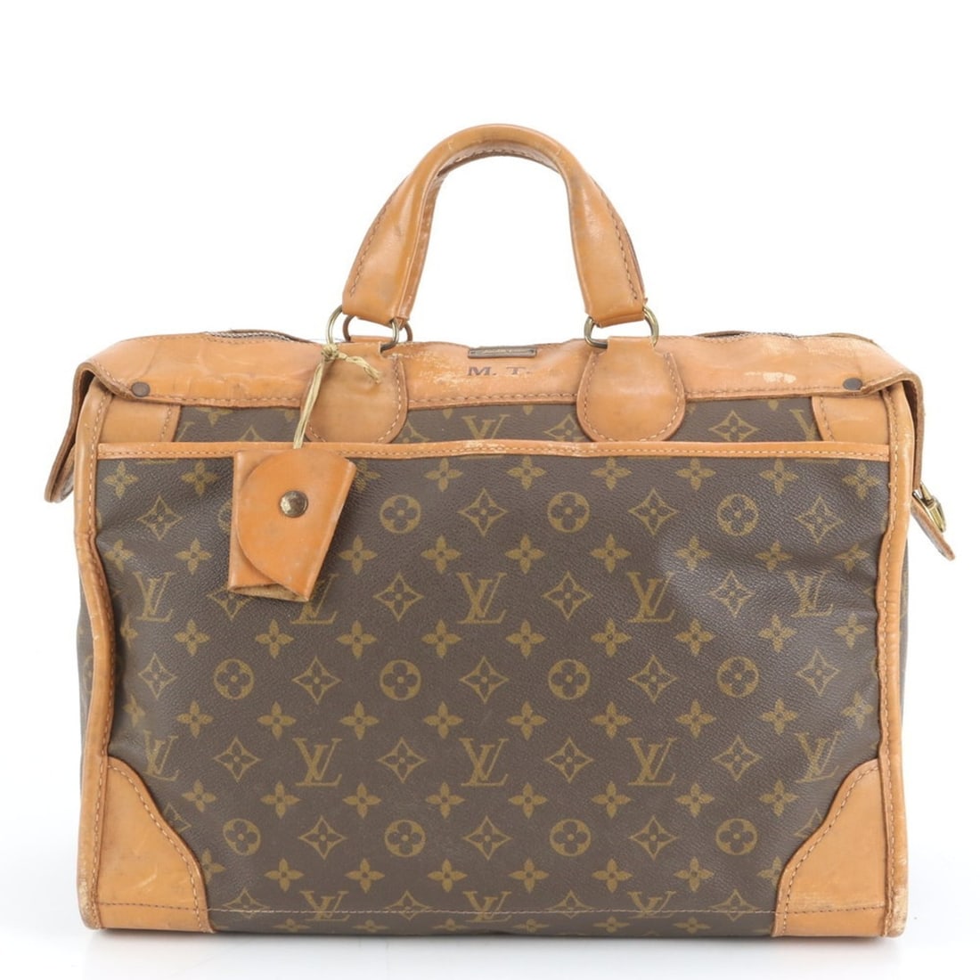 Louis Vuitton USA-Made Monogram Leather Boston Bag/Tote Bag, Brown, Men's: --- Catalog ---Category: SizeSize (HxWxD): 28cm x 40cm x 22cm / 11.02'' x 15.74'' x 8.66''Handle Length: 30cm / 11.81''Category: DesignType: Boston bag, Tote bagColor: BrownGender: MenMaterial: Leathe