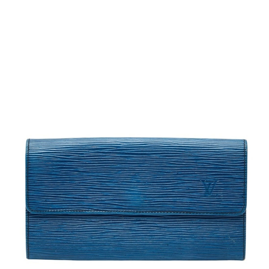 Louis Vuitton Epi Pochette Porte Monnaie Credit Long Wallet M63575 Toledo Blue Leather Women's LOUIS (1 of 12)