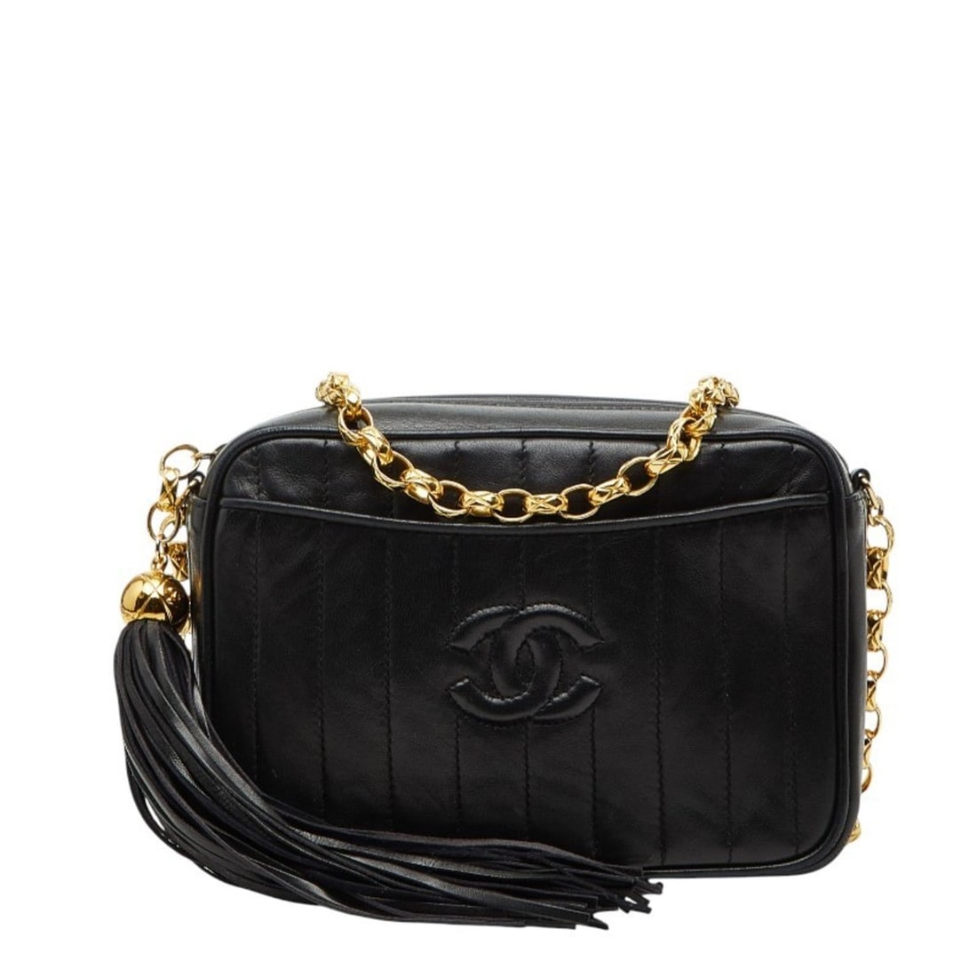 CHANEL Mademoiselle Coco Mark Chain Shoulder Bag in Black Lambskin for Women (1 of 16)