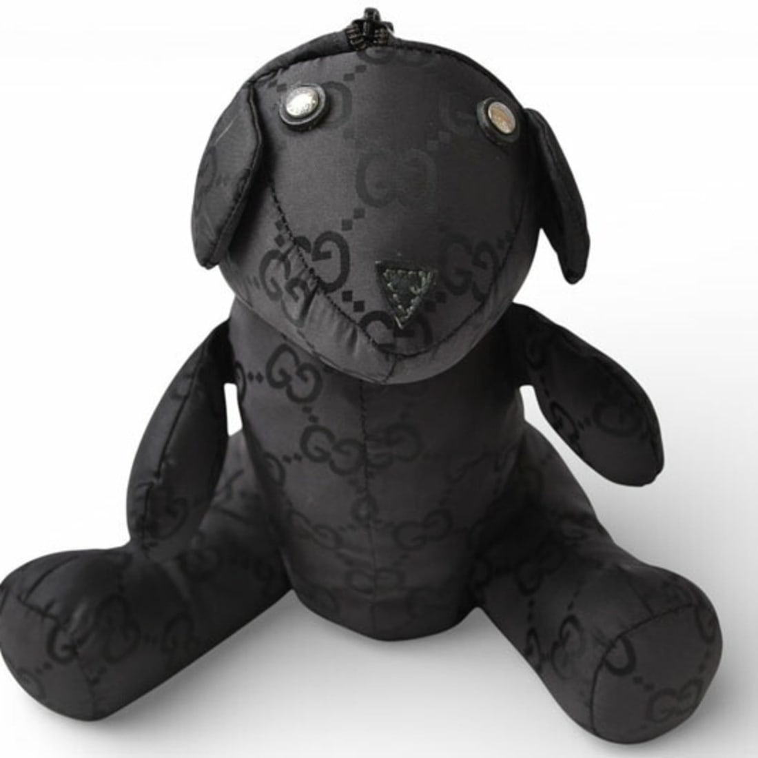 Gucci Teddy Bear Pouch, GUCCI Nylon, GG Pattern, Black, 223669 (1 of 10)
