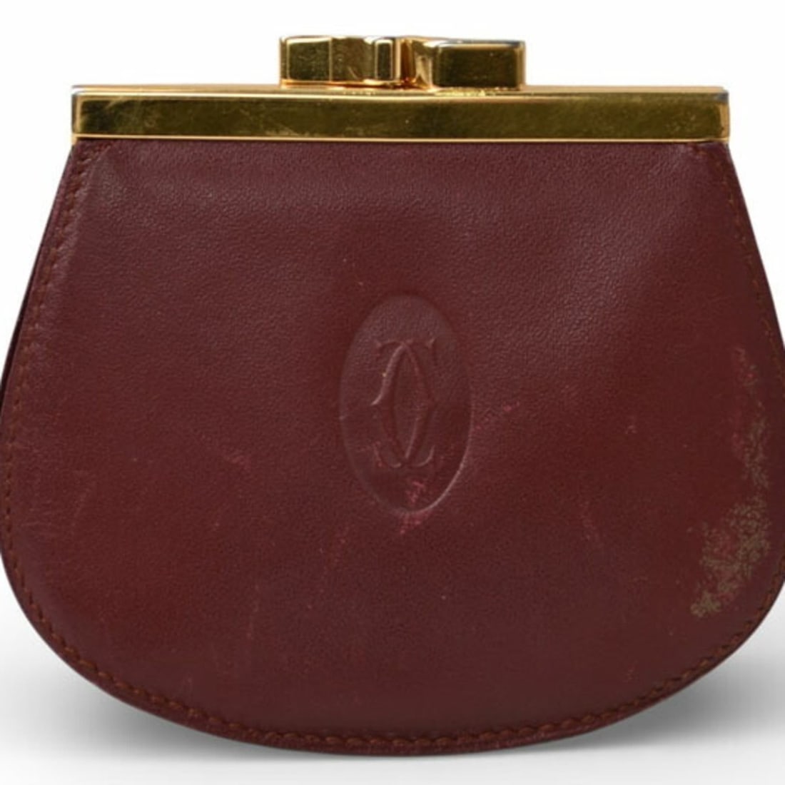 Cartier coin case, Must de wallet, Bordeaux L300009 (1 of 13)