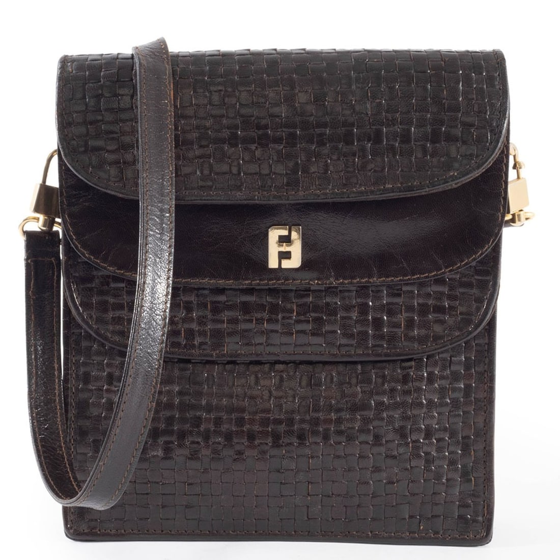 Fendi FENDI Shoulder Bag Leather Brown Multi-Pocket: --- Catalog ---Category: SizeSize (HxWxD): 23.5cm x 20.5cm x 6cm / 9.25'' x 8.07'' x 2.36''Category: DesignType: Shoulder bagColor: BrownGender: Men,WomenMaterial: Leather Category: GeneralBrand: Fend