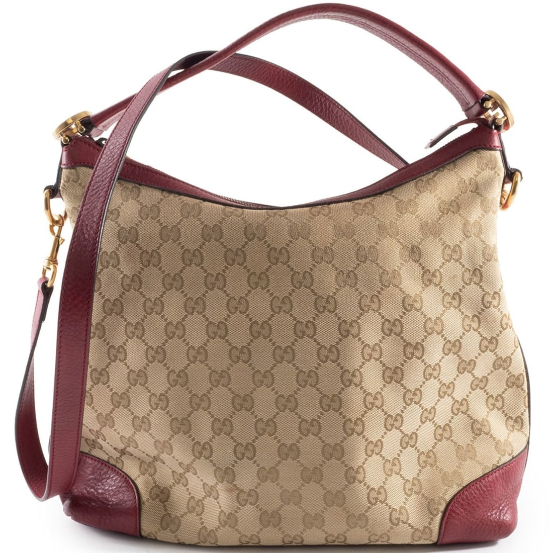 Gucci Women's 2-Way Shoulder Bag 326514 GG Canvas Leather Beige (1 of 20)