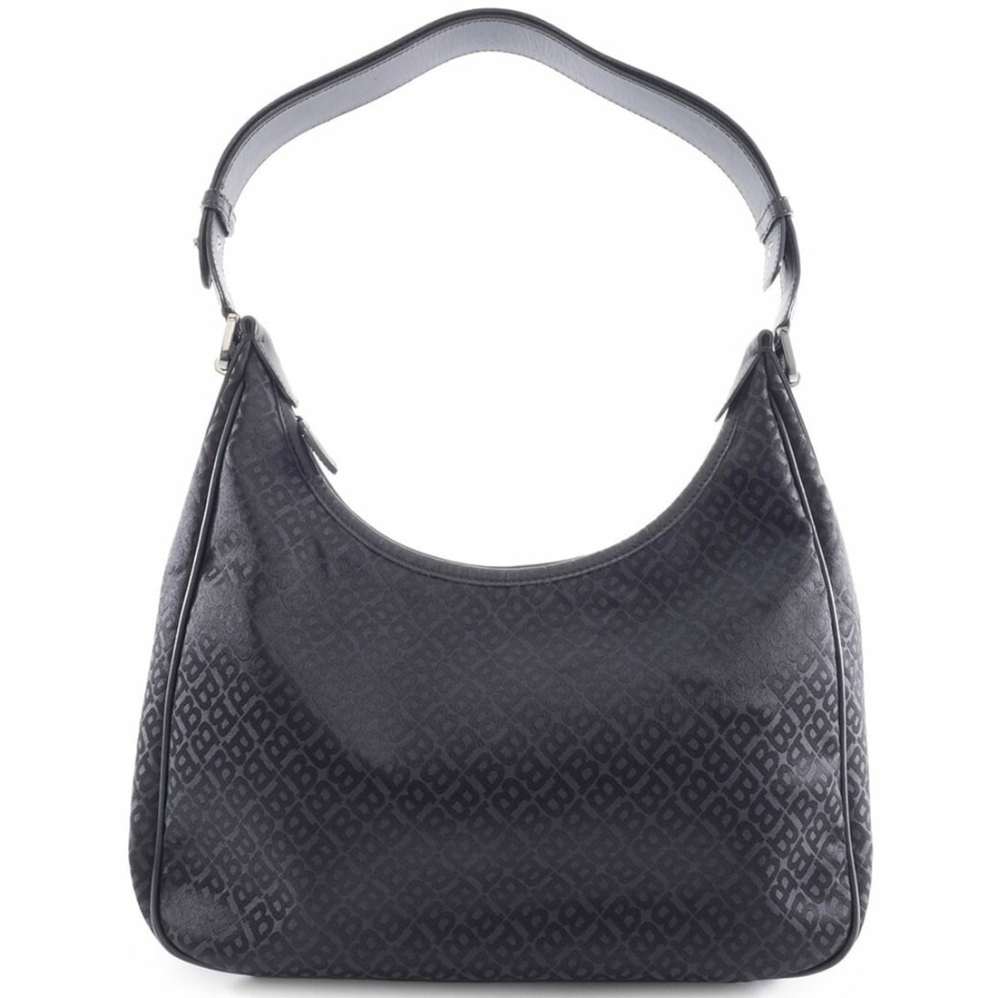 BALLY Hobo Shoulder Bag in Nylon/Leather, Black, Women's, Handbag (1 of 19)