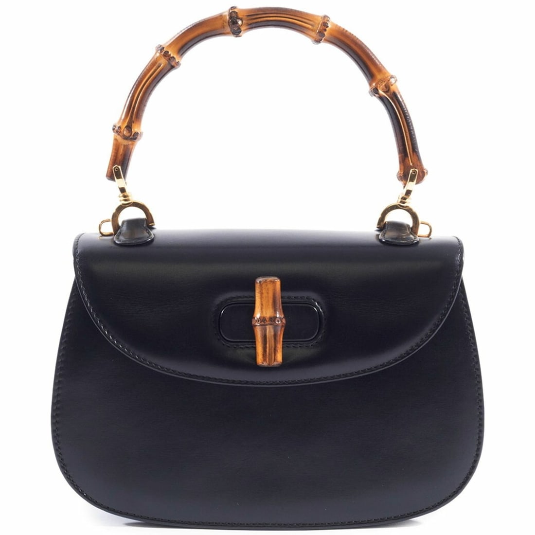 Gucci Bamboo Mini Handbag, Women's, Leather, Black (1 of 20)