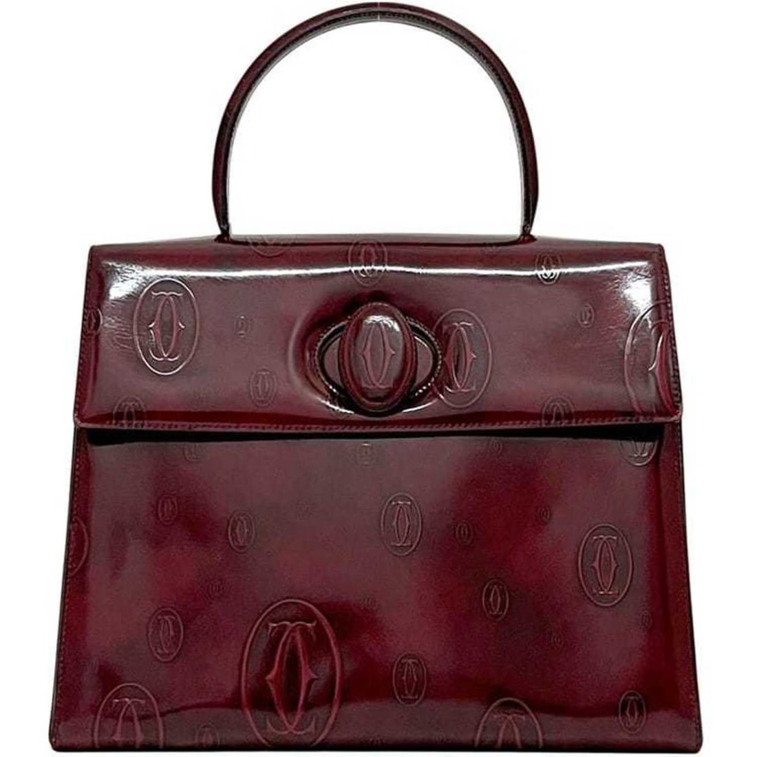 Cartier handbag ec-24924 Bordeaux Happy Birthday L1000247 Leather flap, red turnlock, freestanding,: --- Catalog ---Category: SizeSize (HxWxD): 23cm x 9.3cm / 9.05'' x 3.66''Category: DesignType: HandbagColor: Bordeaux, Red color, Wine redGender: WomenMaterial: Leather Category: GeneralMPN: L1000247B