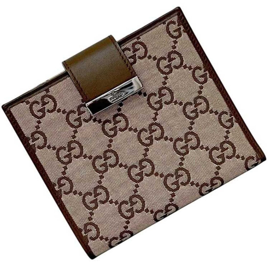 Gucci bifold wallet ec-24938 in beige and brown GG canvas (product numbers 035 2129 2249) with a (1 of 11)