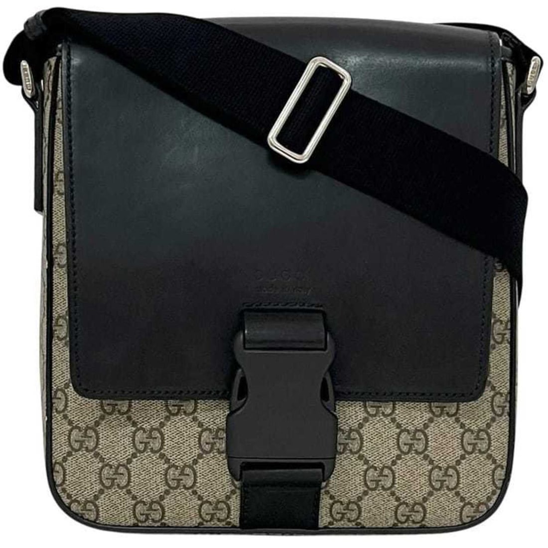 Gucci Shoulder Bag ec-25017 Black Beige GG Supreme 473877 Canvas Leather 213048 GUCCI Flap Men's: --- Catalog ---Category: SizeSize (HxWxD): 23cm x 21cm x 6cm / 9.05'' x 8.26'' x 2.36''Category: DesignType: Shoulder bagColor: Beige, BlackGender: Men,WomenMaterial: GG Supreme , Leather Category: Ge
