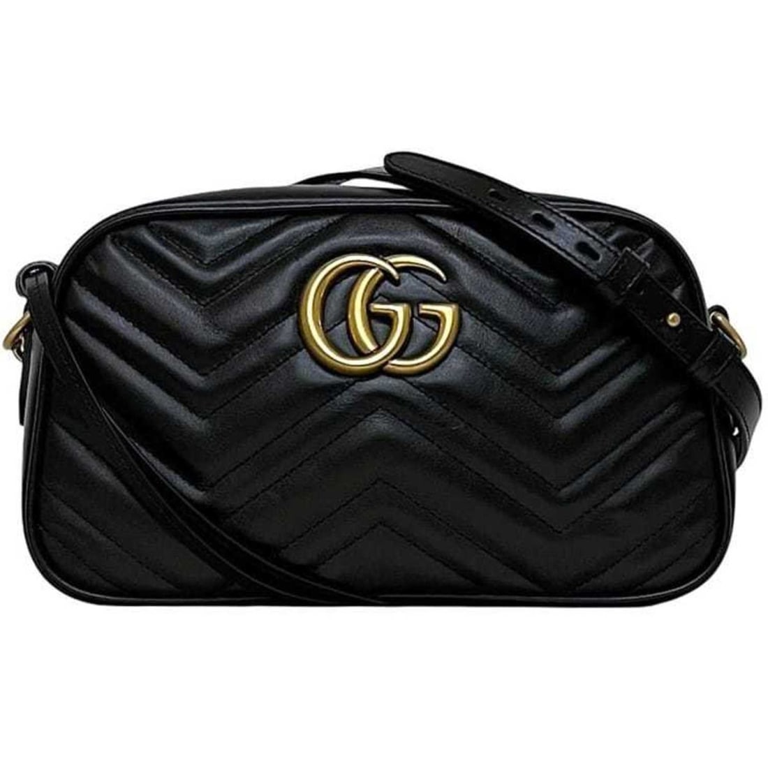 Gucci Shoulder Bag f-24997 Black GG Marmont 447632 Chain Leather 486628 GUCCI Quilted Crossbody: --- Catalog ---Category: SizeSize (HxWxD): 14.5cm x 24cm x 7.5cm / 5.7'' x 9.44'' x 2.95''Category: DesignType: Shoulder bagColor: BlackGender: WomenMaterial: Leather Category: GeneralMPN: 447632Brand