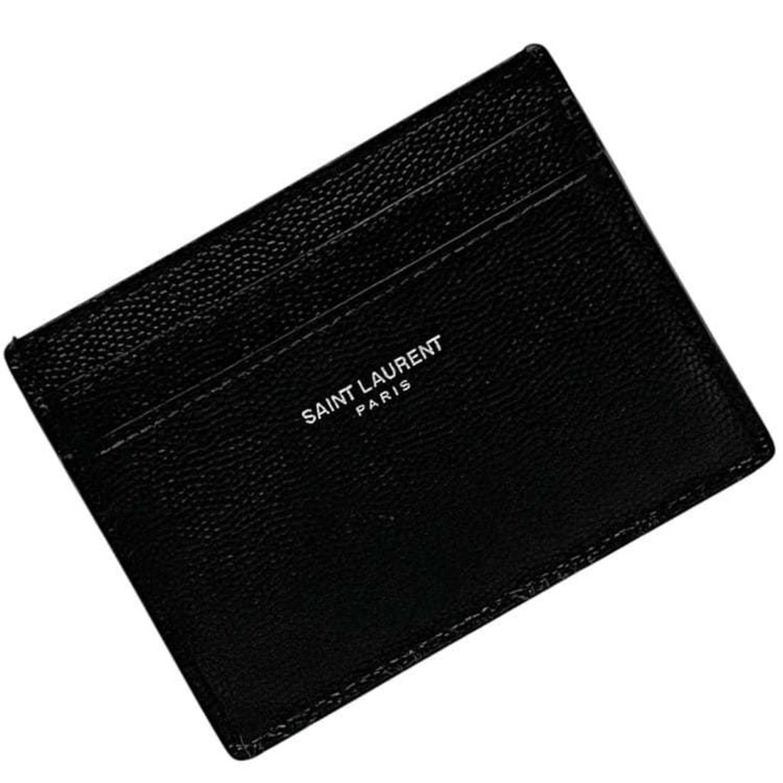 Saint Laurent Card Case ec-24943 Black EGO 375946 1120 Leather Holder SAINT LAURENT PARIS YSL Pass: --- Catalog ---Category: DesignType: Card caseColor: BlackGender: Men,WomenMaterial: Leather Category: GeneralMPN: EGO 375946 1120Brand: Saint LaurentCategory: Physical PropertiesSize (HxWxD): 7.7cm x
