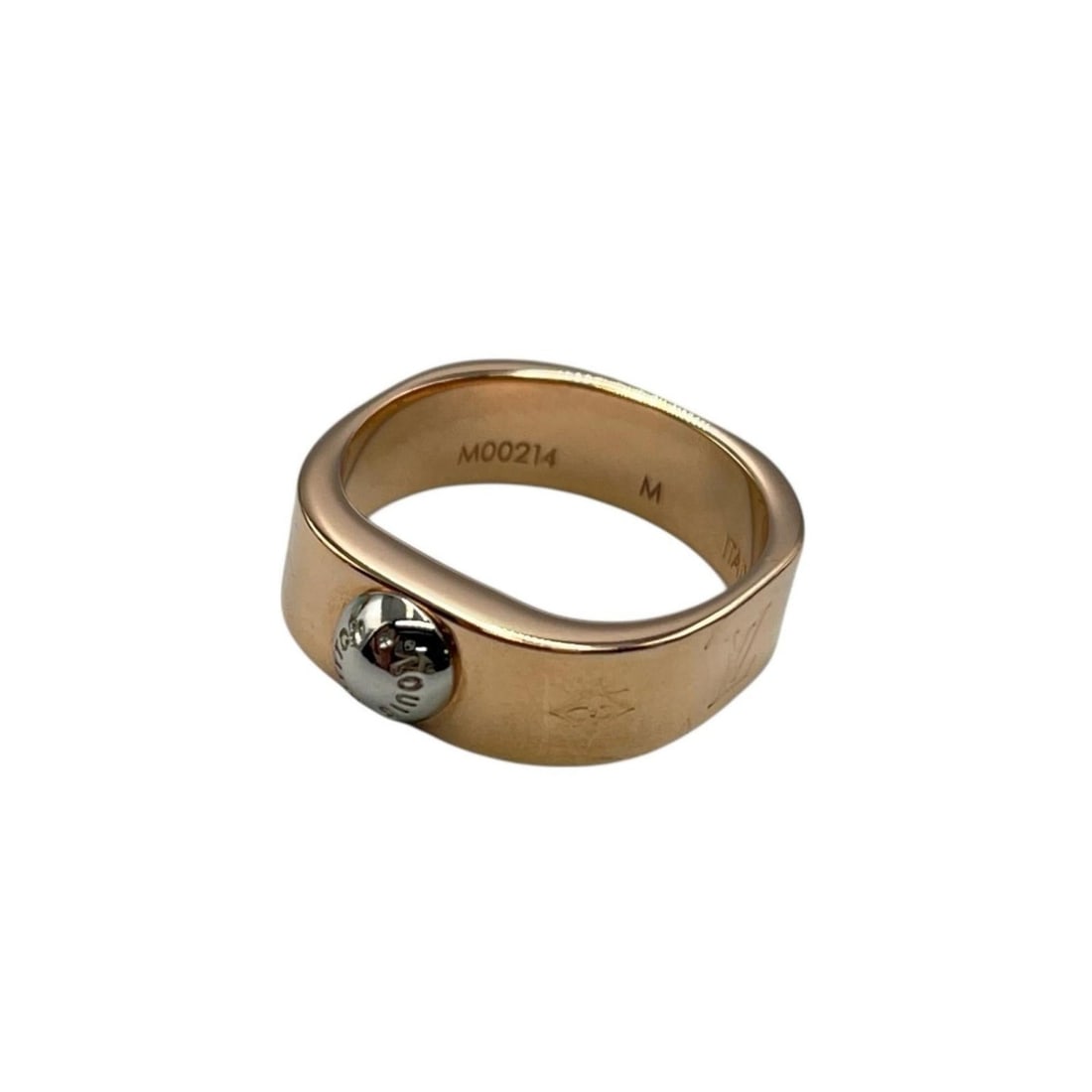 Louis Vuitton Berg Nanogram Ring M00214, Pink Gold, Women's: --- Catalog ---Category: SizeJP Size: 13.5US Size: 6.5Category: DesignType: Band ringColor: Pink goldGender: WomenMaterial: MetalCategory: GeneralMPN: M00214Brand: Louis Vuitton--- Item List