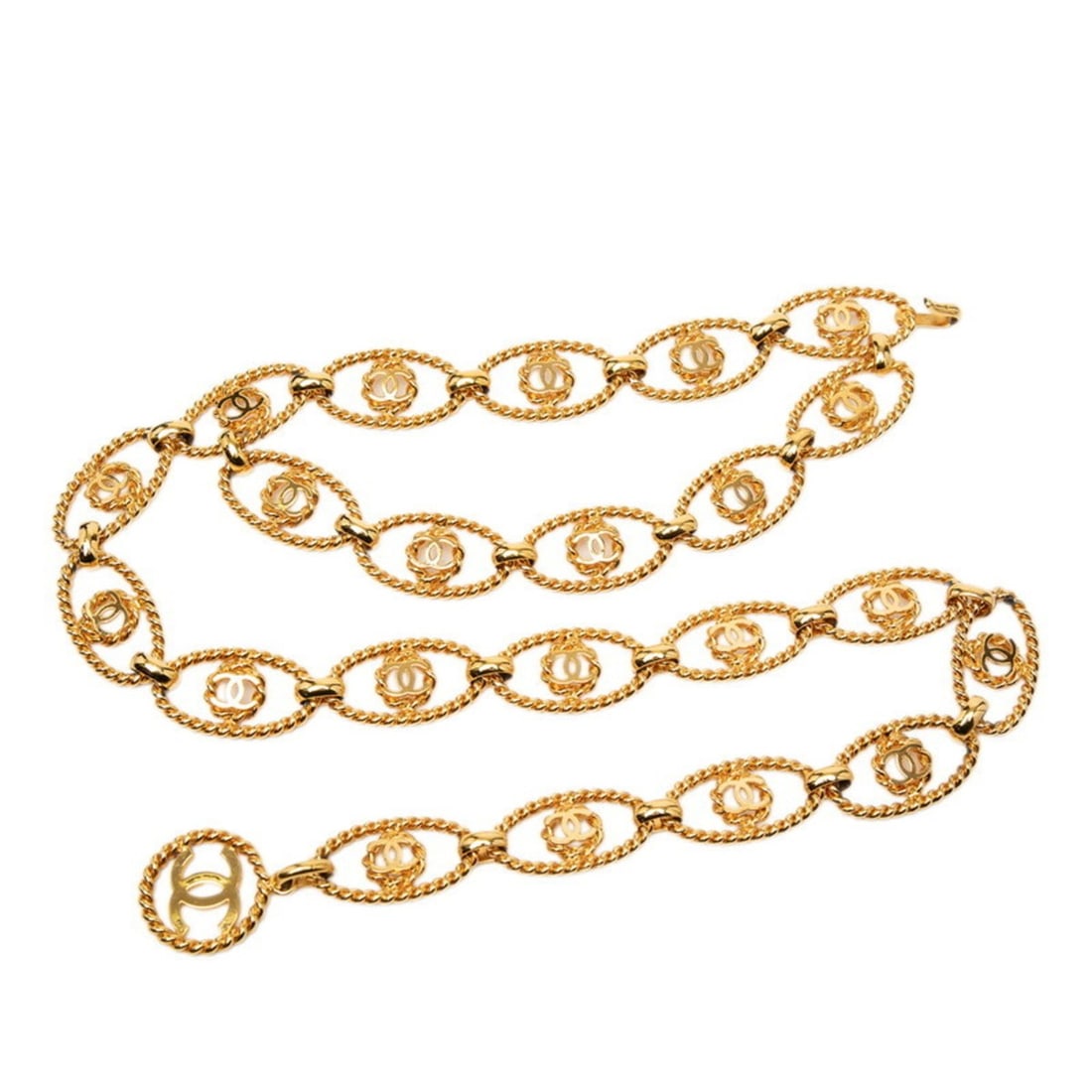 Chanel Coco Mark Chain Belt, Gold Plated, Women's, CHANEL (1 of 13)