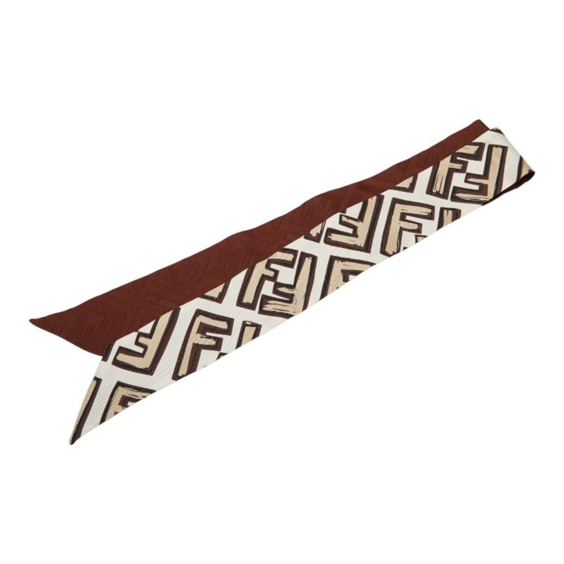 Fendi Rappy FF logo scarf/muffler in beige and brown for women.: --- Catalog ---Category: SizeSize (LxW): 5cm x 1.12m / 1.96'' x 44.09''Category: DesignType: ScarfColor: Beige, BrownGender: WomenCategory: GeneralBrand: Fendi--- Item List ---Section: ConditionRankin