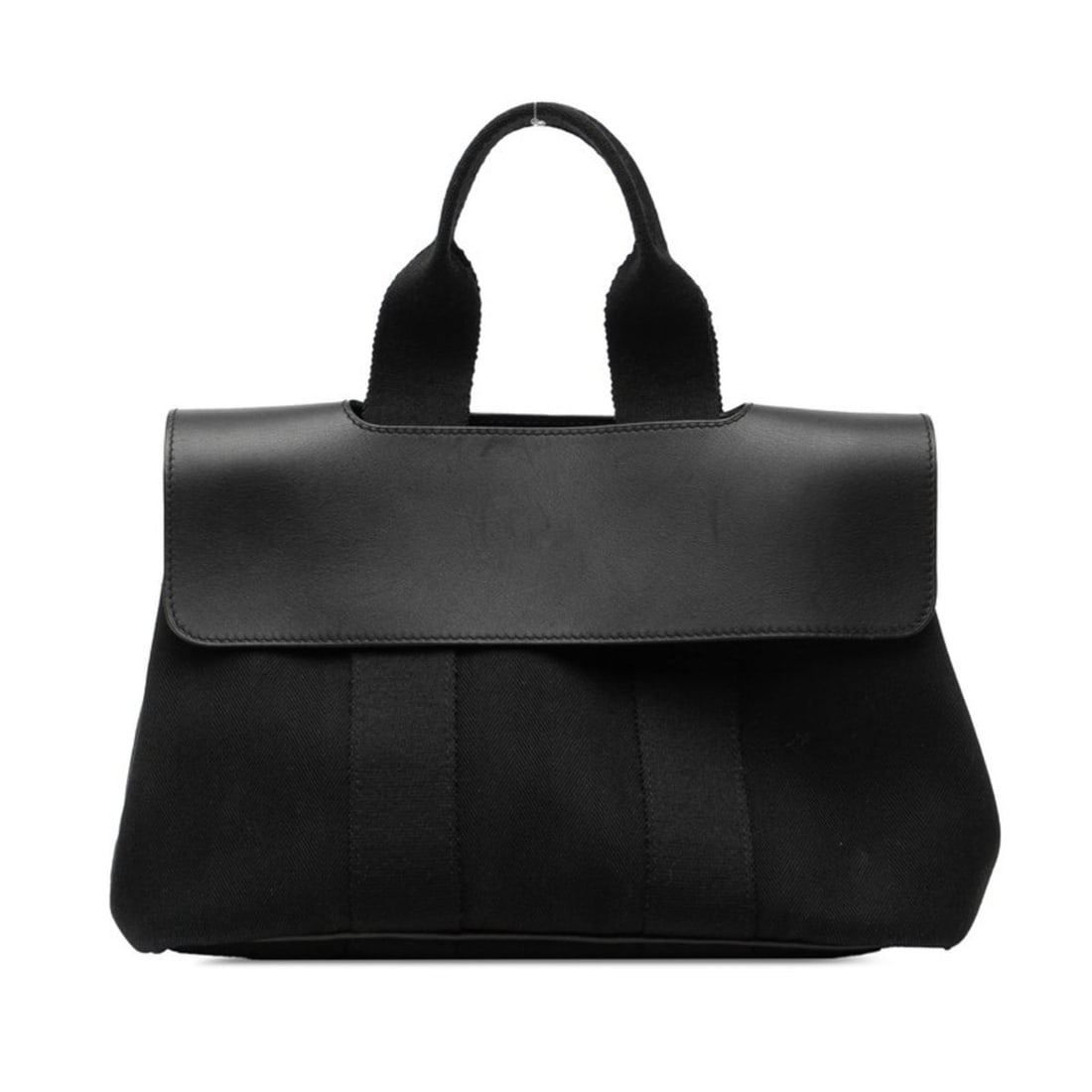 Hermes Hermès Valparaiso PM Handbag in Black Toile Chevron Leather for Women: --- Catalog ---Category: SizeHandle Drop: 11.00cm / 4.33''Size (HxWxD): 20cm x 30cm x 13.5cm / 7.87'' x 11.81'' x 5.31''Category: DesignType: Handbag, PouchColor: BlackGender: WomenMaterial: Toile che