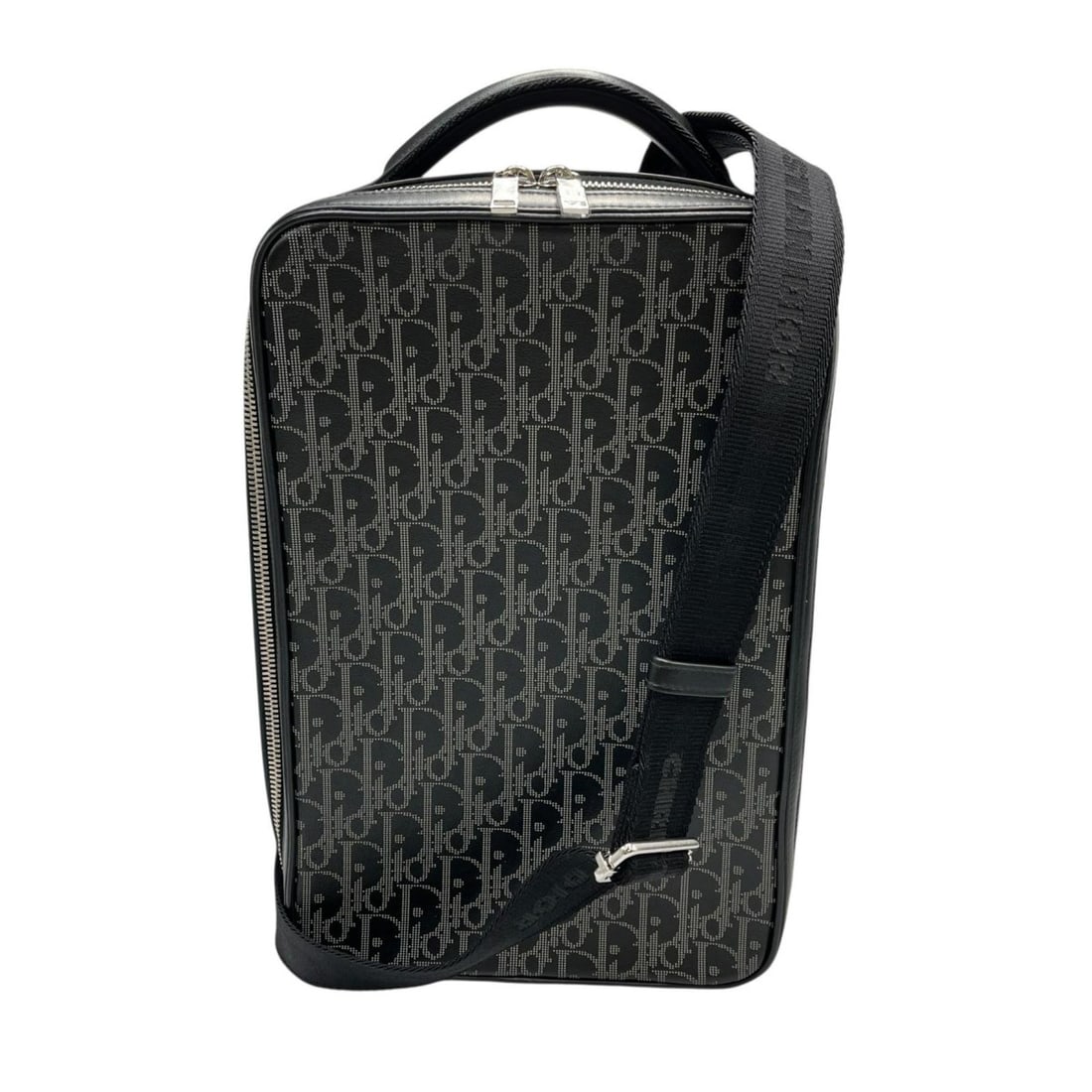 Christian Dior Dior Oblique Handbag, 2-Way Leather, Men's (1 of 10)