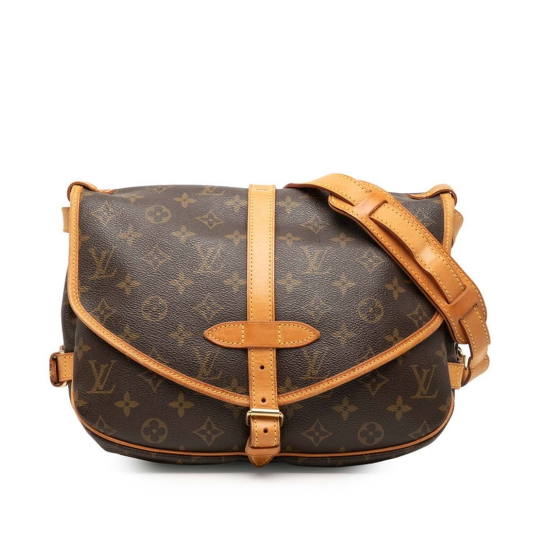 Louis Vuitton Monogram Saumur 30 Crossbody Shoulder Bag M42256 Brown Leather Women's LOUIS VUITTON (1 of 10)
