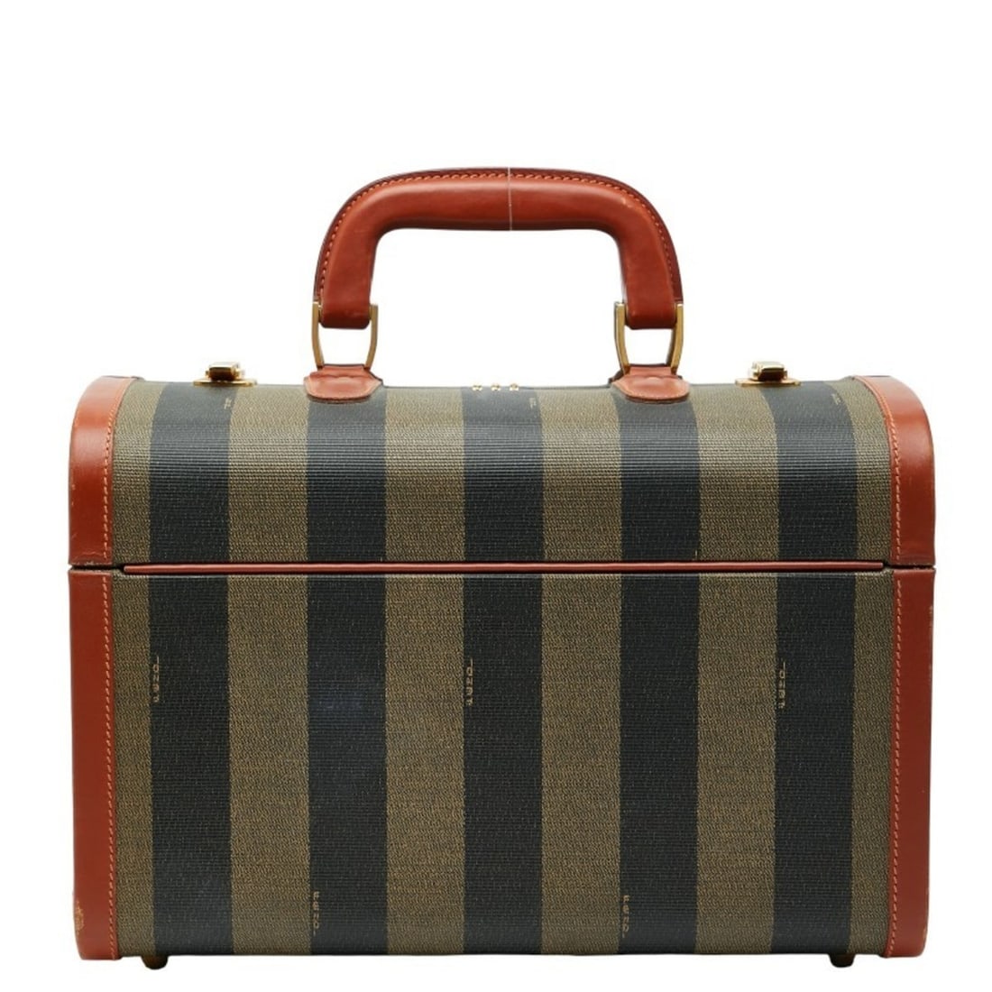 Fendi Pecan Beauty Case Travel in Brown and Black Leather for Women: --- Catalog ---Category: SizeSize (HxWxD): 22cm x 32cm x 21cm / 8.66'' x 12.59'' x 8.26''Category: DesignType: Wash bagColor: Black, BrownGender: WomenMaterial: PVC , Leather Category: GeneralBrand: F