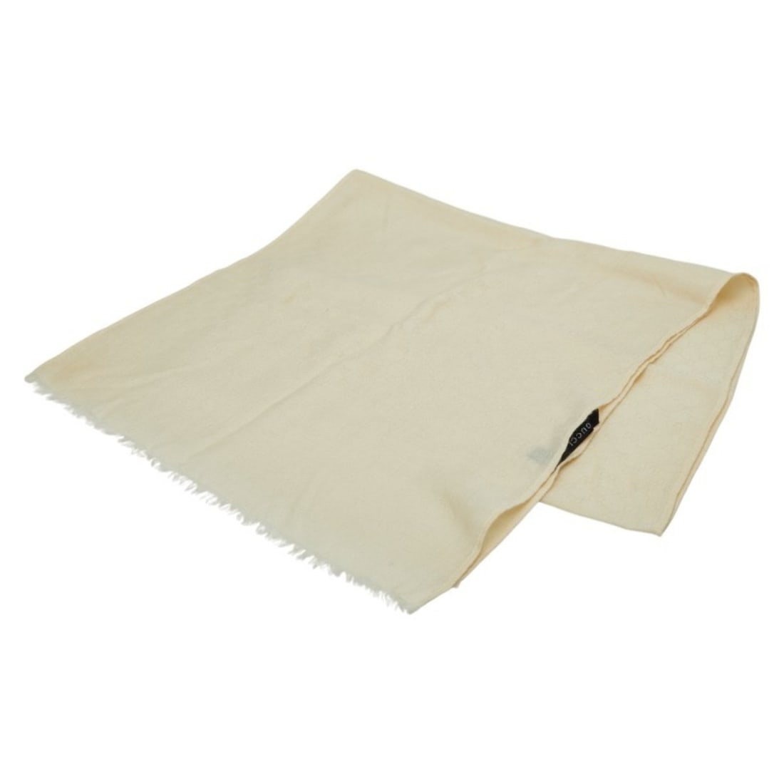 Gucci logo scarf/stole in white and ivory, cashmere silk, for women. (1 of 9)