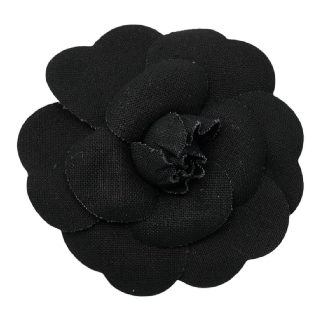 CHANEL Camellia Bleached Corsage in Black Fabric for Women (1 of 8)