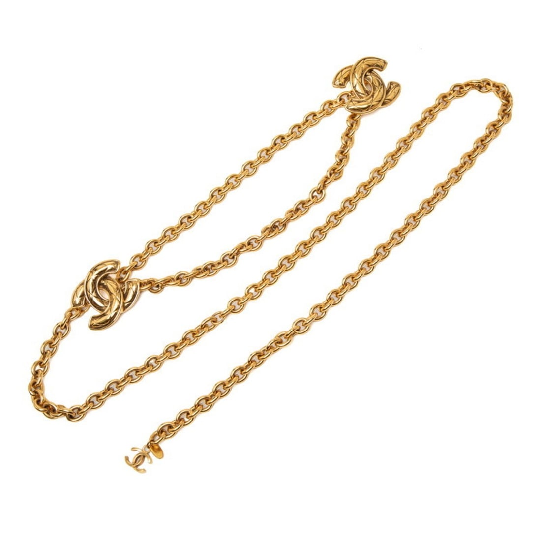 Chanel Coco Mark Chain Belt, Gold Plated, Women's, CHANEL (1 of 13)