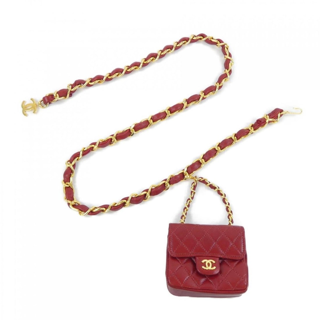 CHANEL belt: --- Catalog ---Category: SizeWidth: 1.5cm / 0.59''Length: 104cm / 40.94''Category: DesignType: Standard beltColor: Gold, Red colorLeather/Fur Type: LambskinMaterial (Strap): Leather Category: