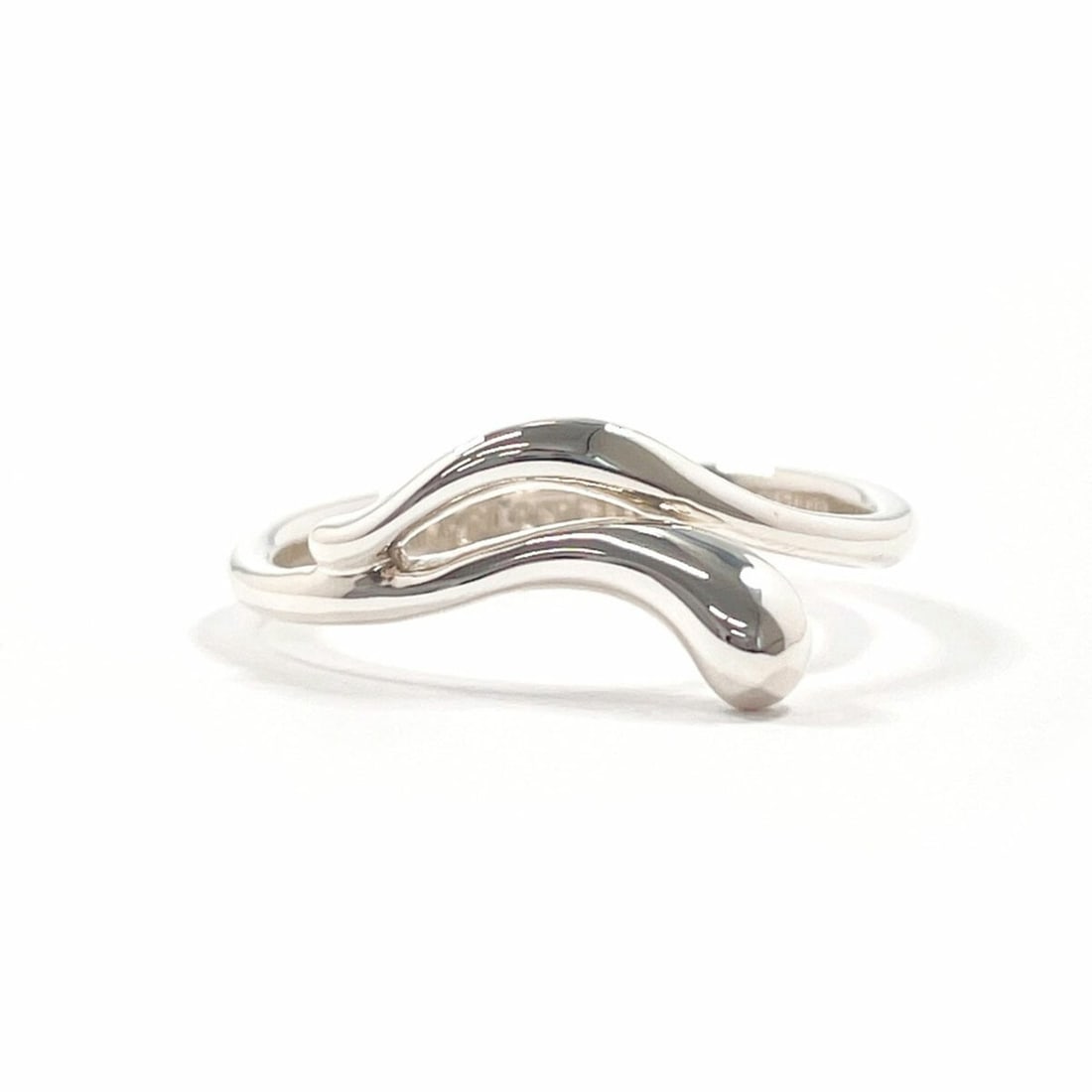 TIFFANY & Co. Tiffany Freeform Teardrop Elsa Peretti Ring, 925 Sterling Silver, 10.5mm, Women's,: --- Catalog ---Category: SizeJP Size: 10.5US Size: 5.5Category: DesignType: Band ringColor: SilverGender: WomenMaterial: Silver 925Category: GeneralBrand: TiffanyCountry of Origin: Spain--- Item List