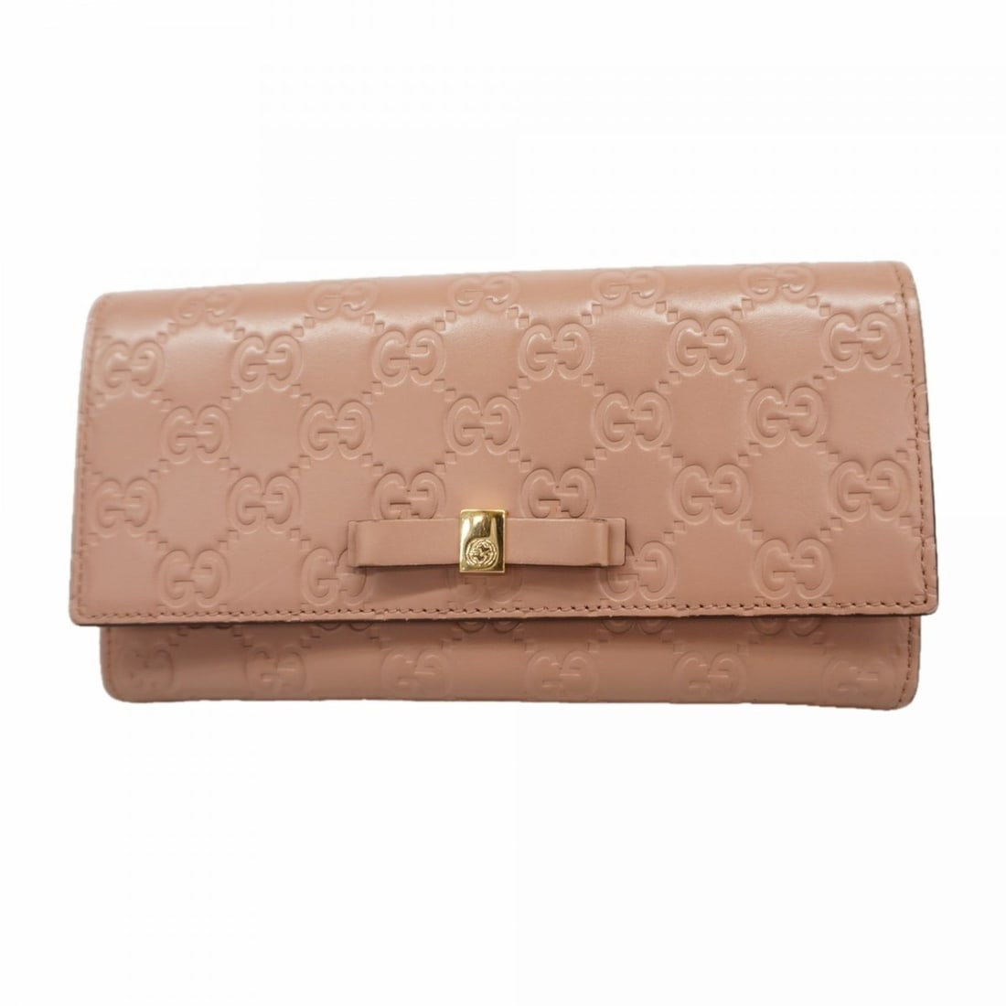 Gucci long wallet Guccissima 388679 leather pink champagne women's (1 of 11)