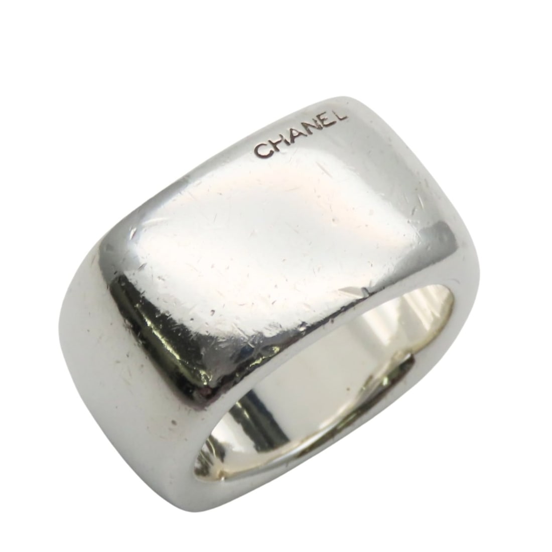 CHANEL Square Logo Ring, SV925, Women's (1 of 12)